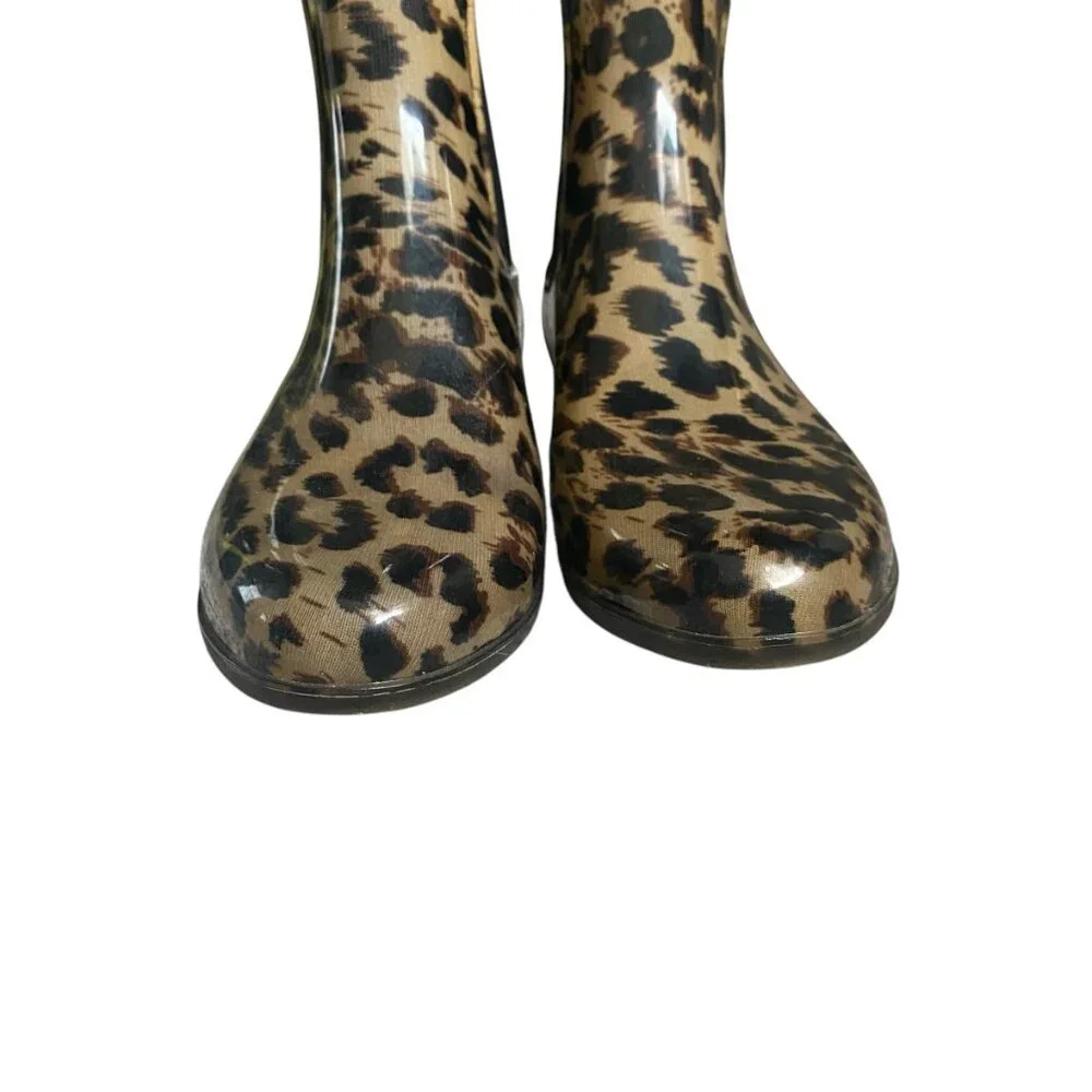 J. Crew women's chelsea cheetah casual fashion rain boots 1